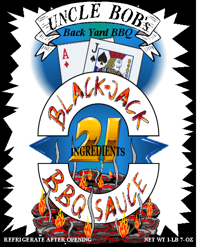 Black Jack BBQ Sauce Label